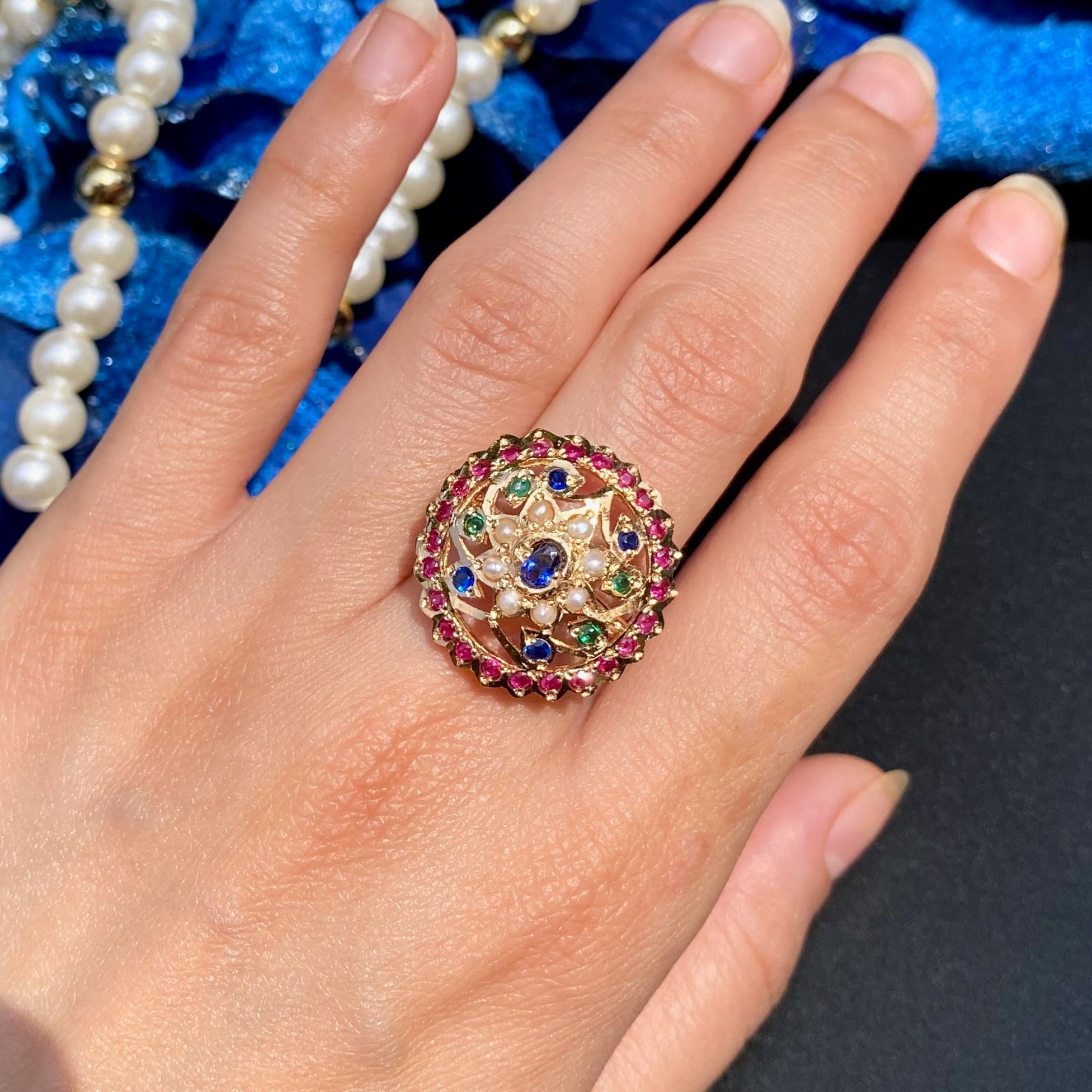 round ring gold plated silver