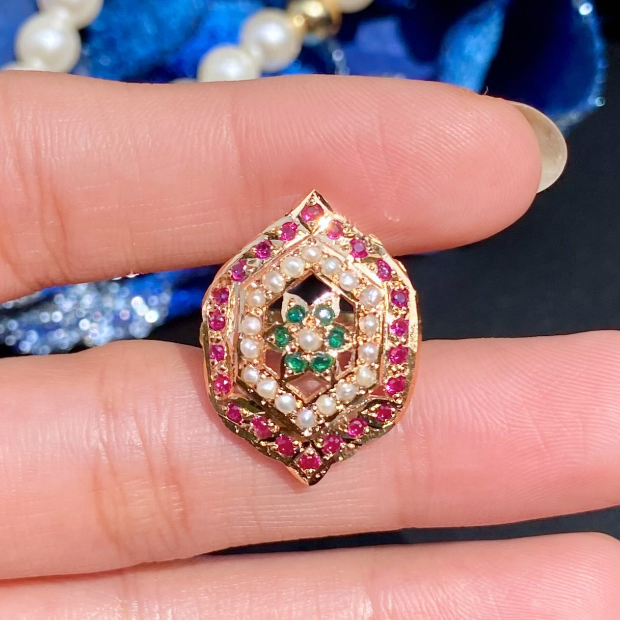 small gold plated silver ring