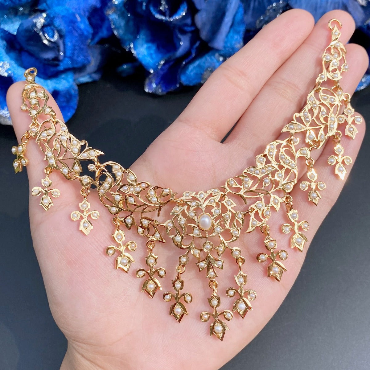 Edwardian Pearl Set | Premium Gold Plated Jewelry | For Women
