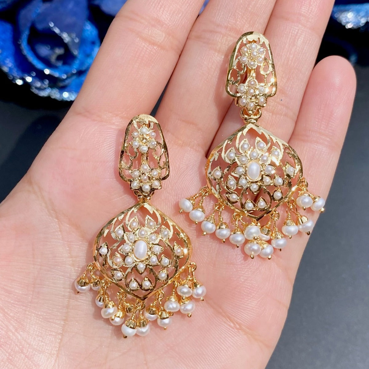 edwardian pearl earrings