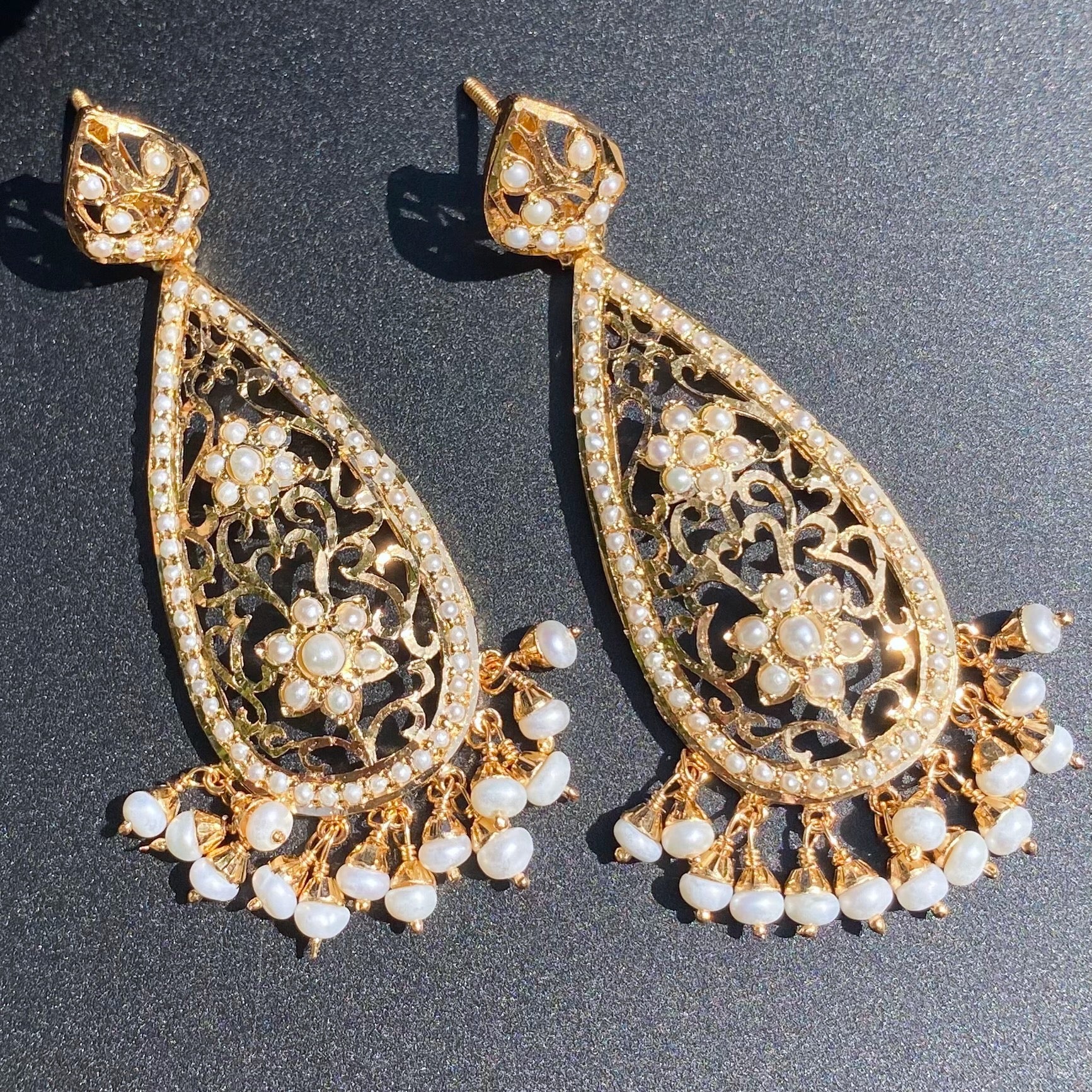 drop shaped earrings