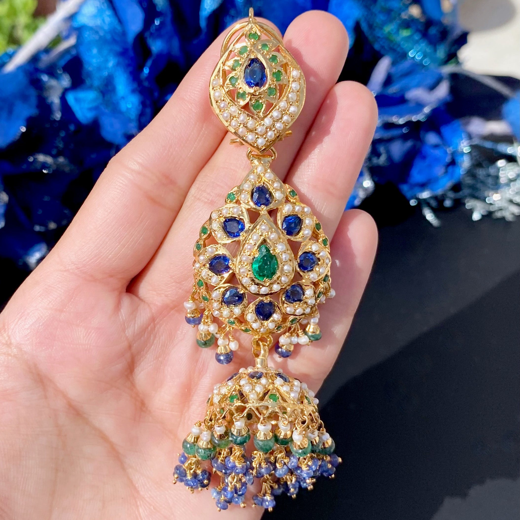 bridal wear jhumka earrings