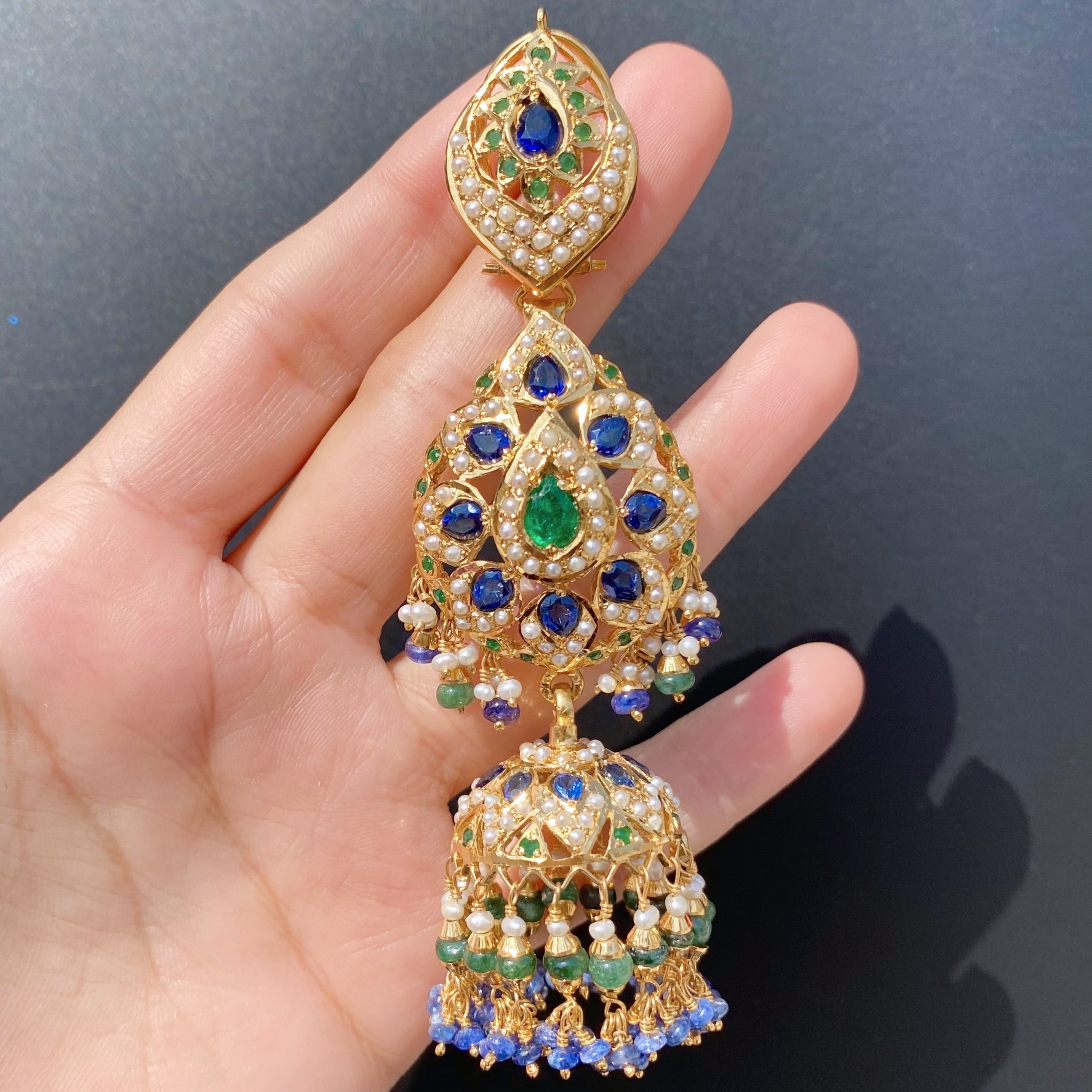 bridal wear jhumka earrings
