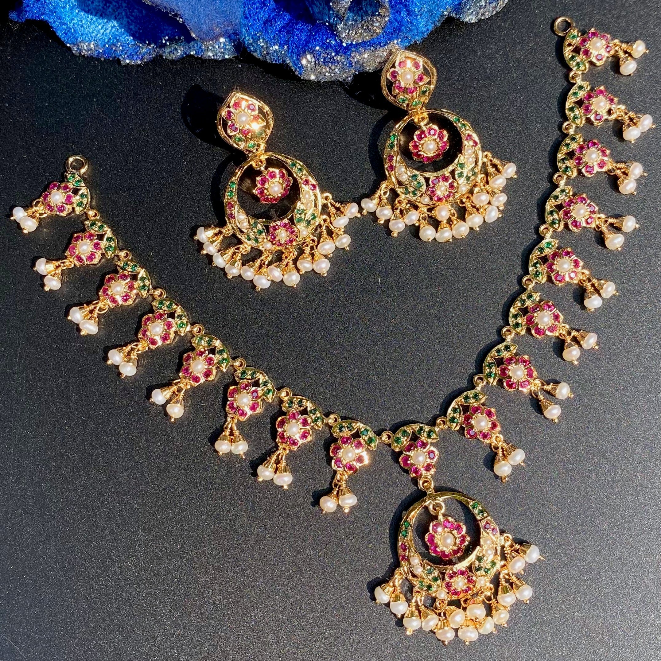 jadau set ruby emerald