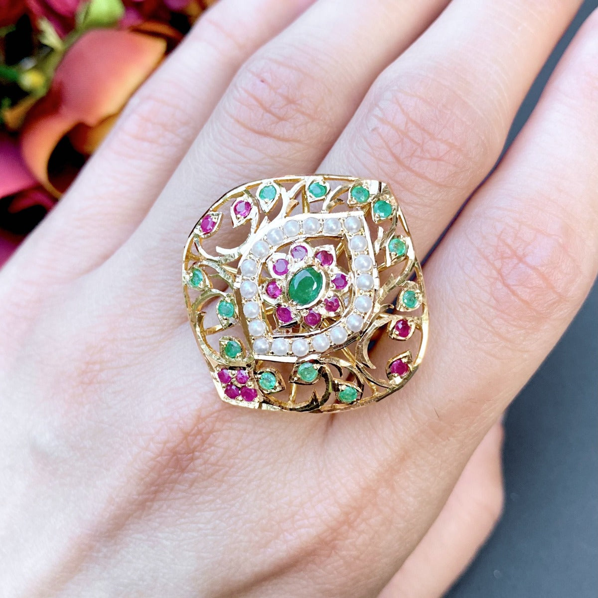 jadau finger ring for women gold