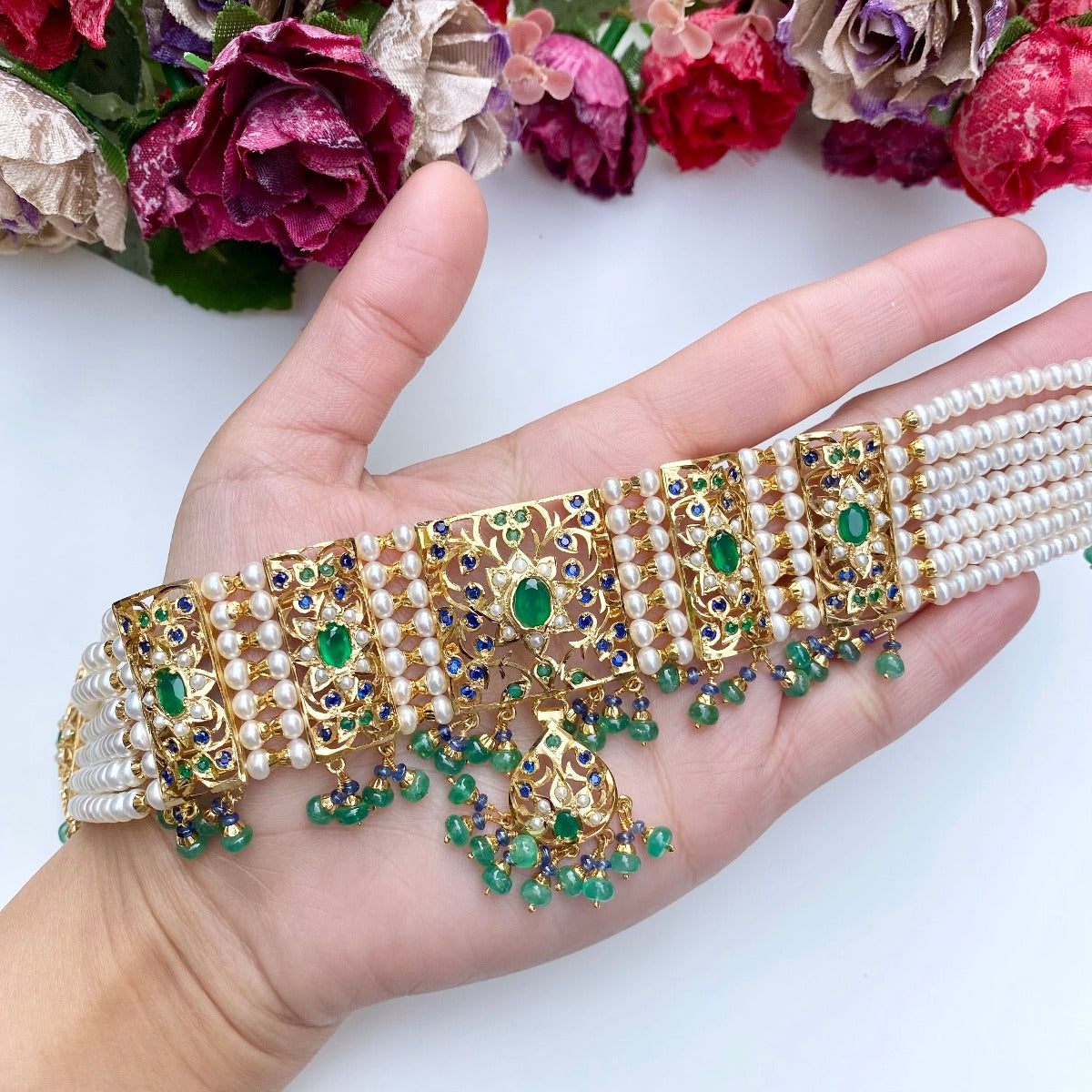 pakistani emerald choker