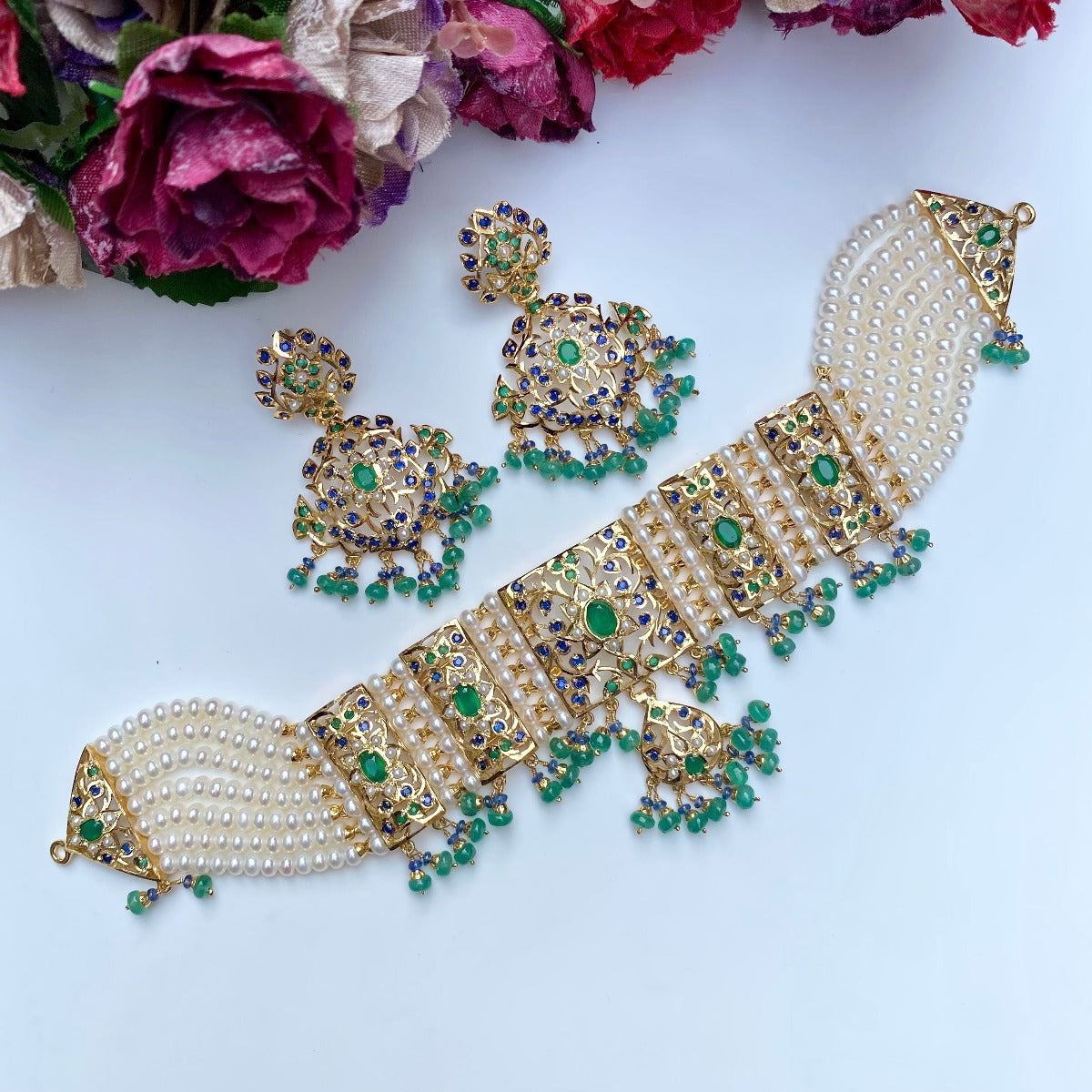 pakistani emerald choker