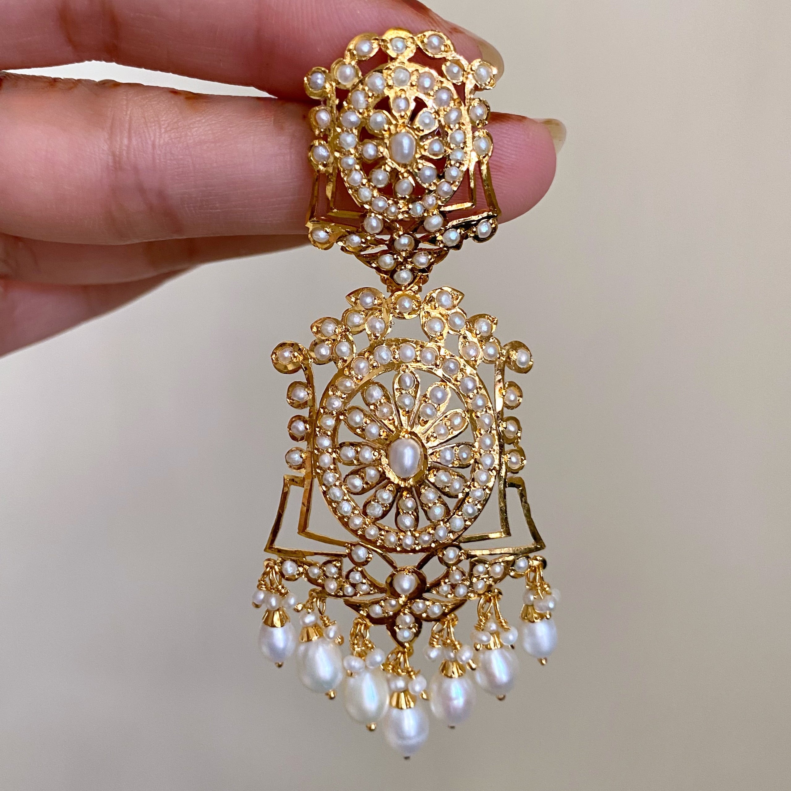 victorian seed pearl earrings