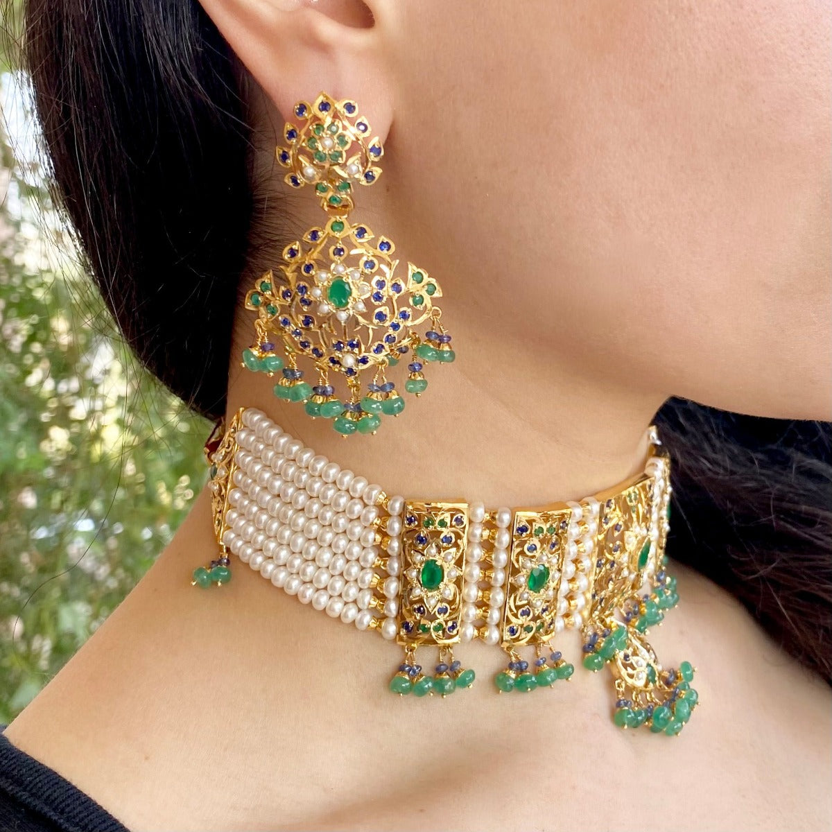 pakistani emerald choker