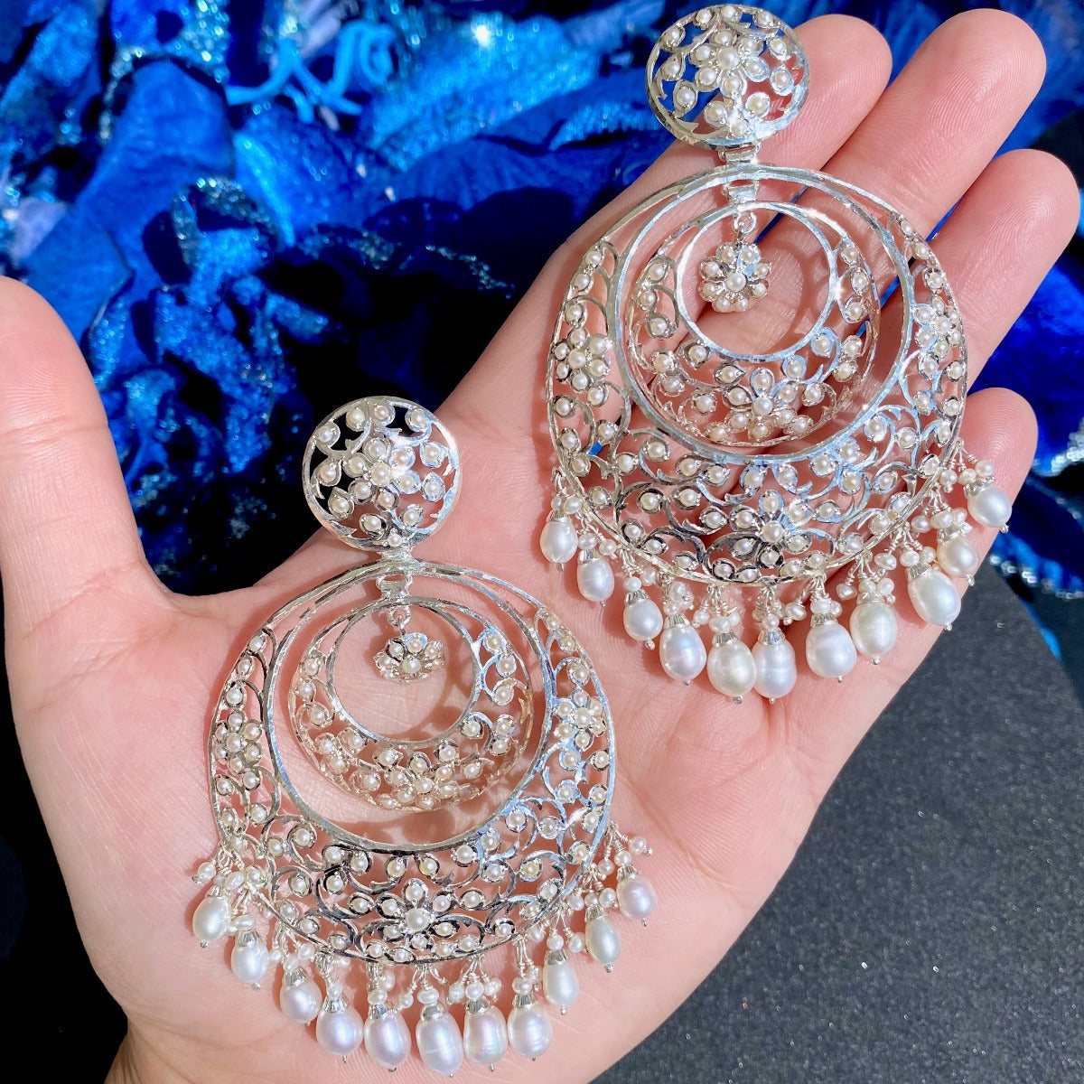 Edwardian Styled indian Danglers | Statement Earrings For Women