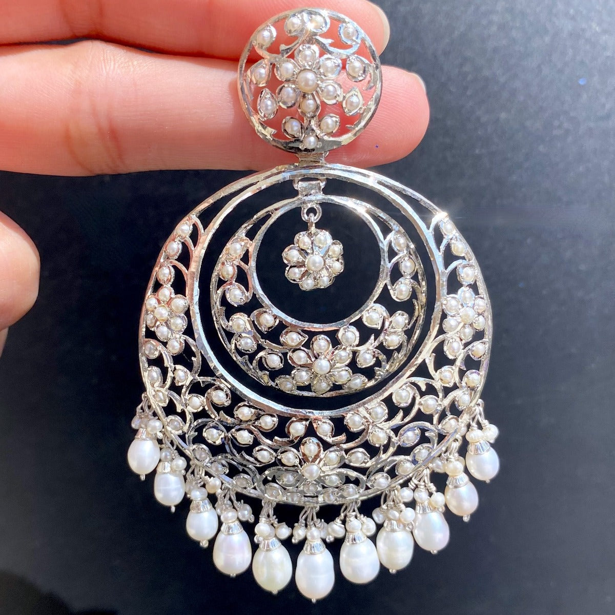 Edwardian Styled indian Danglers | Statement Earrings For Women