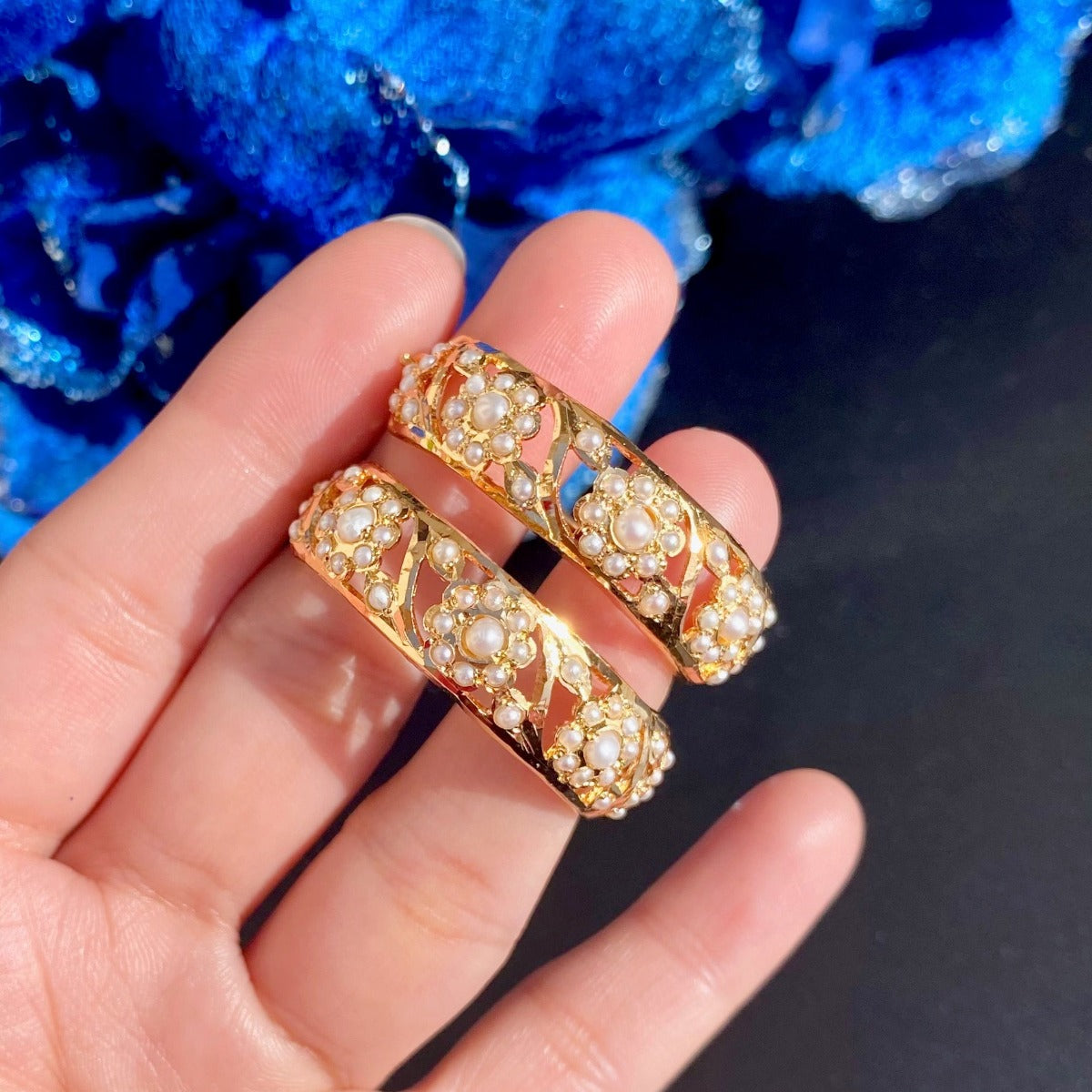 pearl hoop earrings for girls