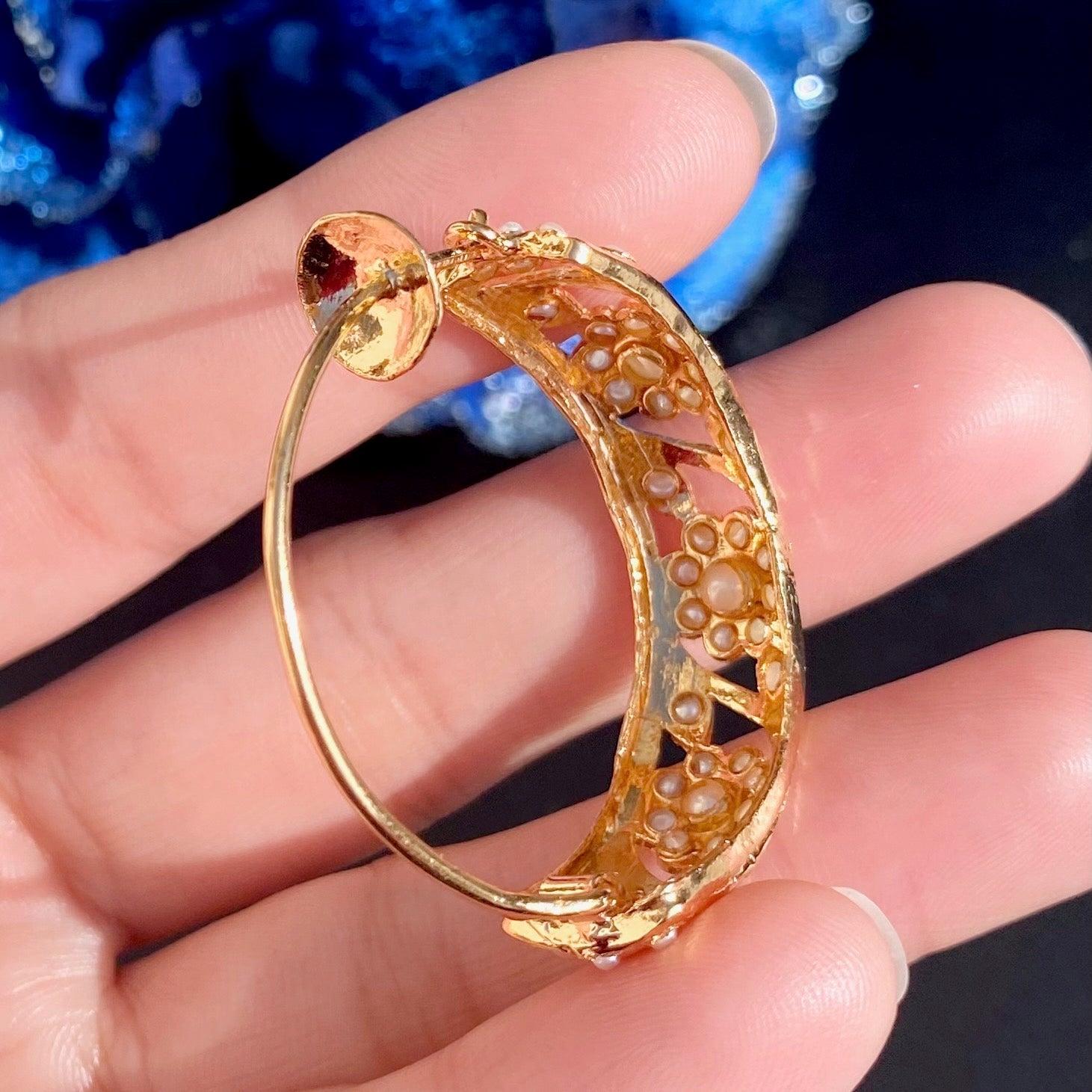 pearl bali earrings from india