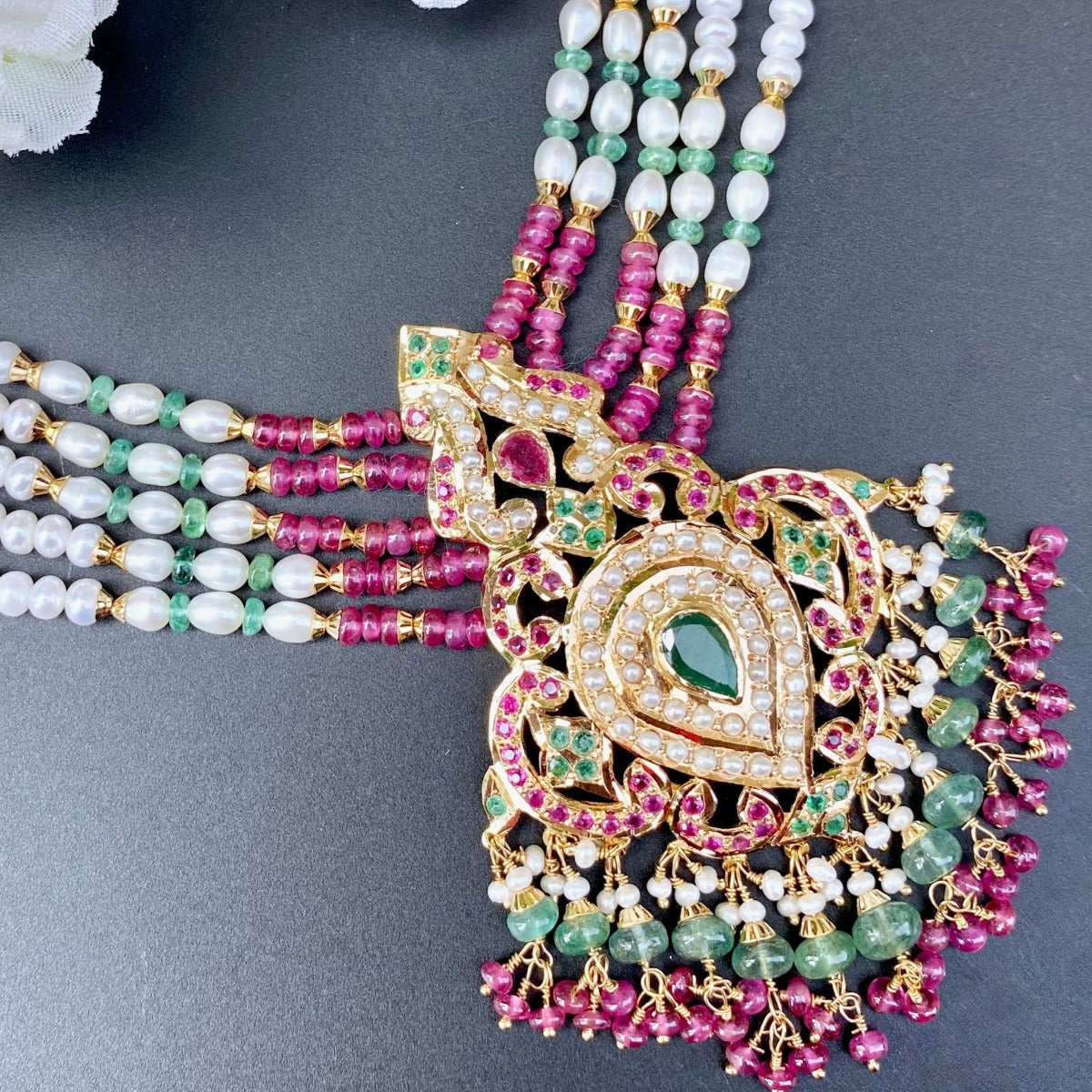 jadau gold choker necklace indian