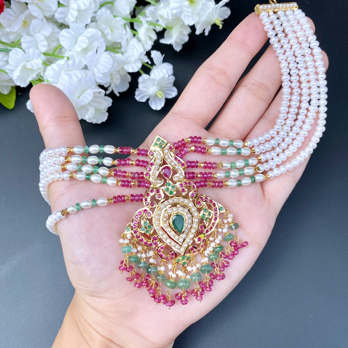 jadau gold choker necklace indian