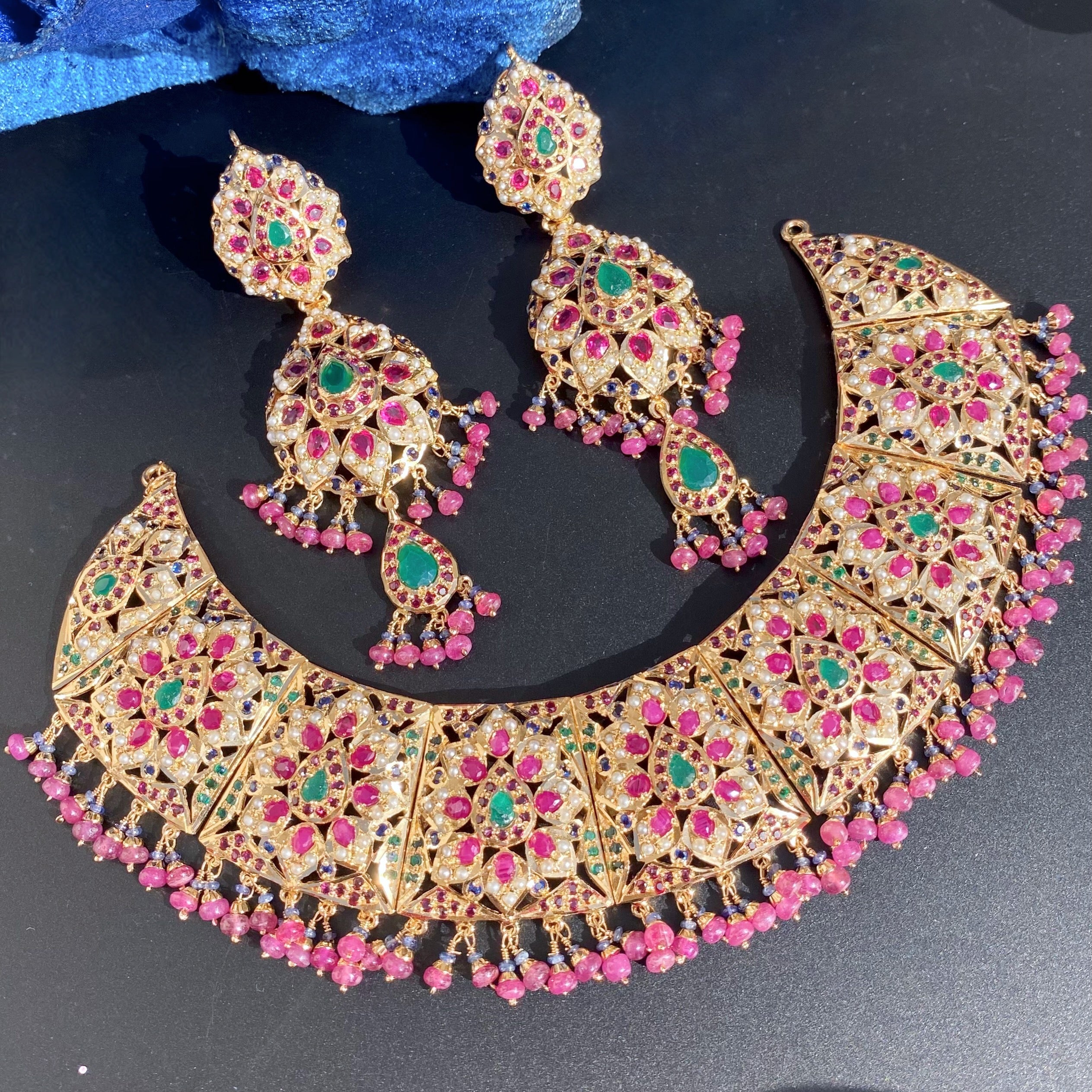 broad indian jadau guluband set for bride