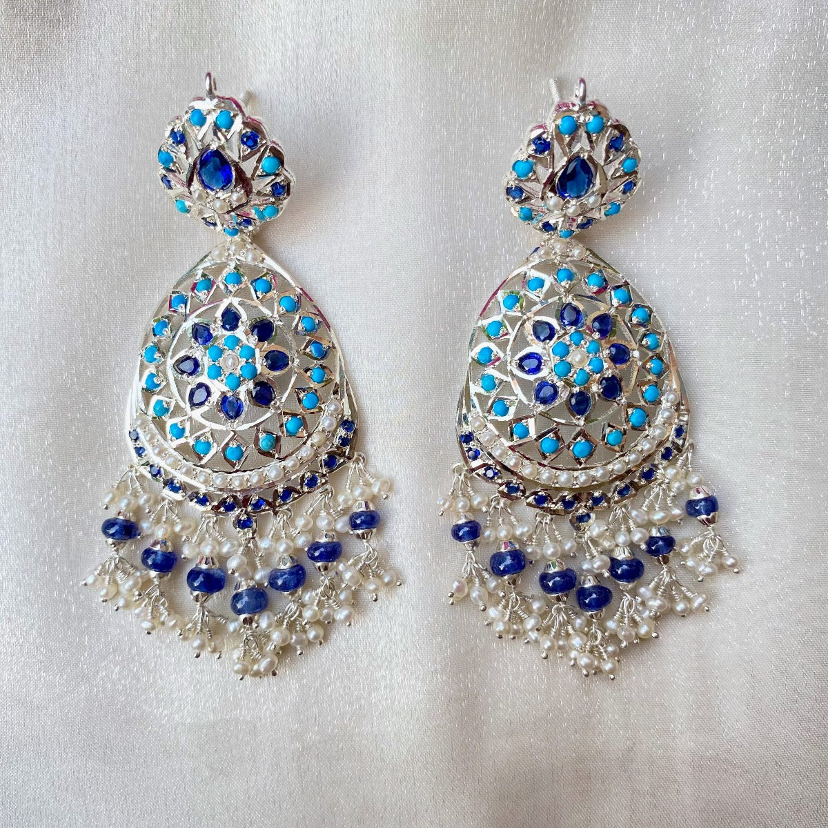 bohemian stone earrings silver