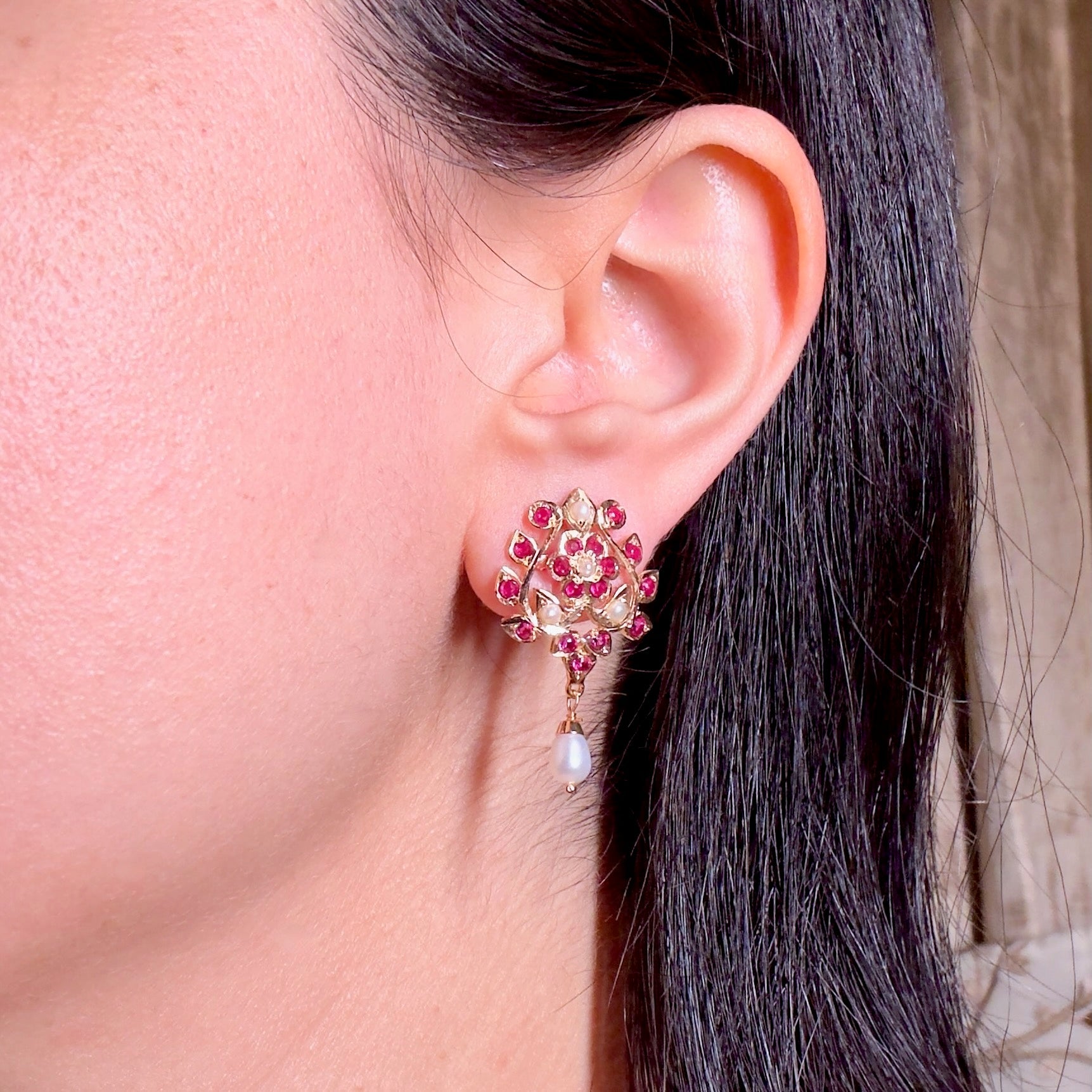 fine indian pakistani stud earrings
