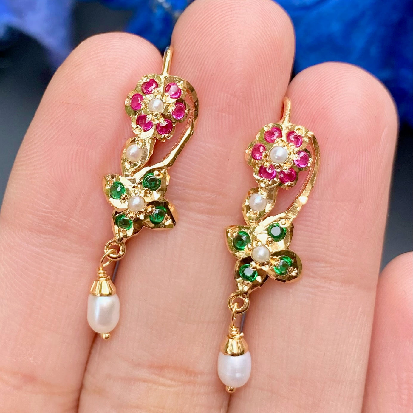indian sui dhaga earrings