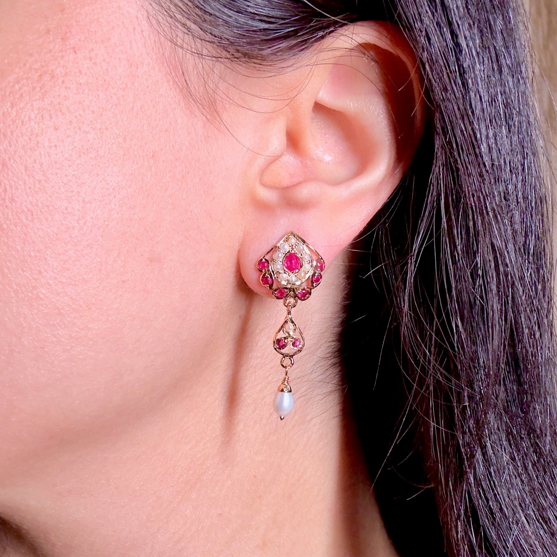 cute jadau stud earrings