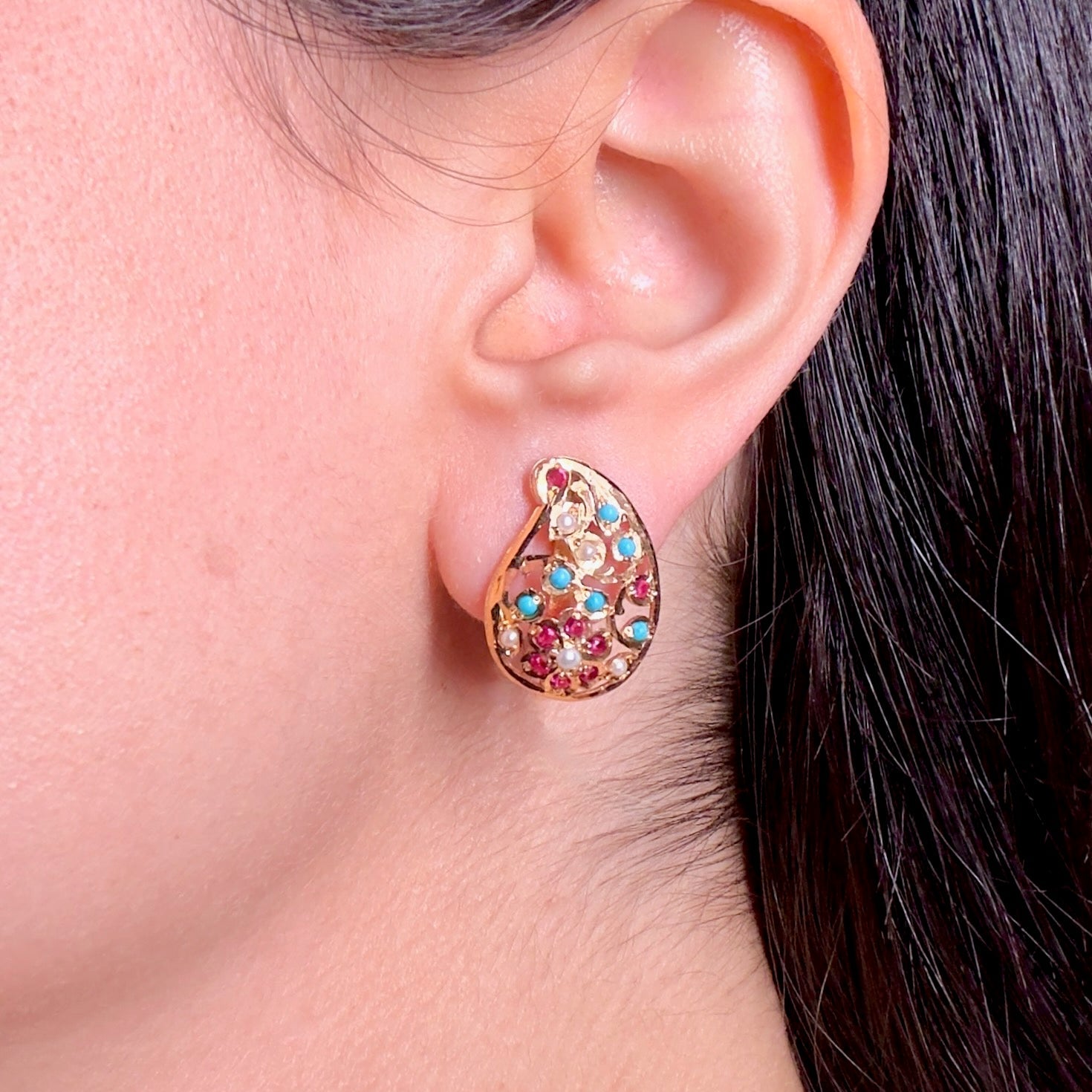 classy indian stud earrings