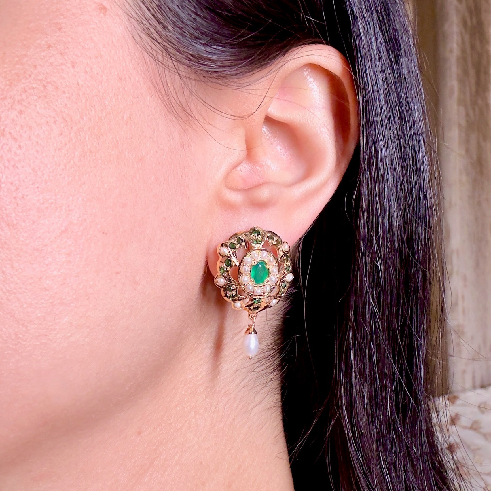 colorstone earrings for women