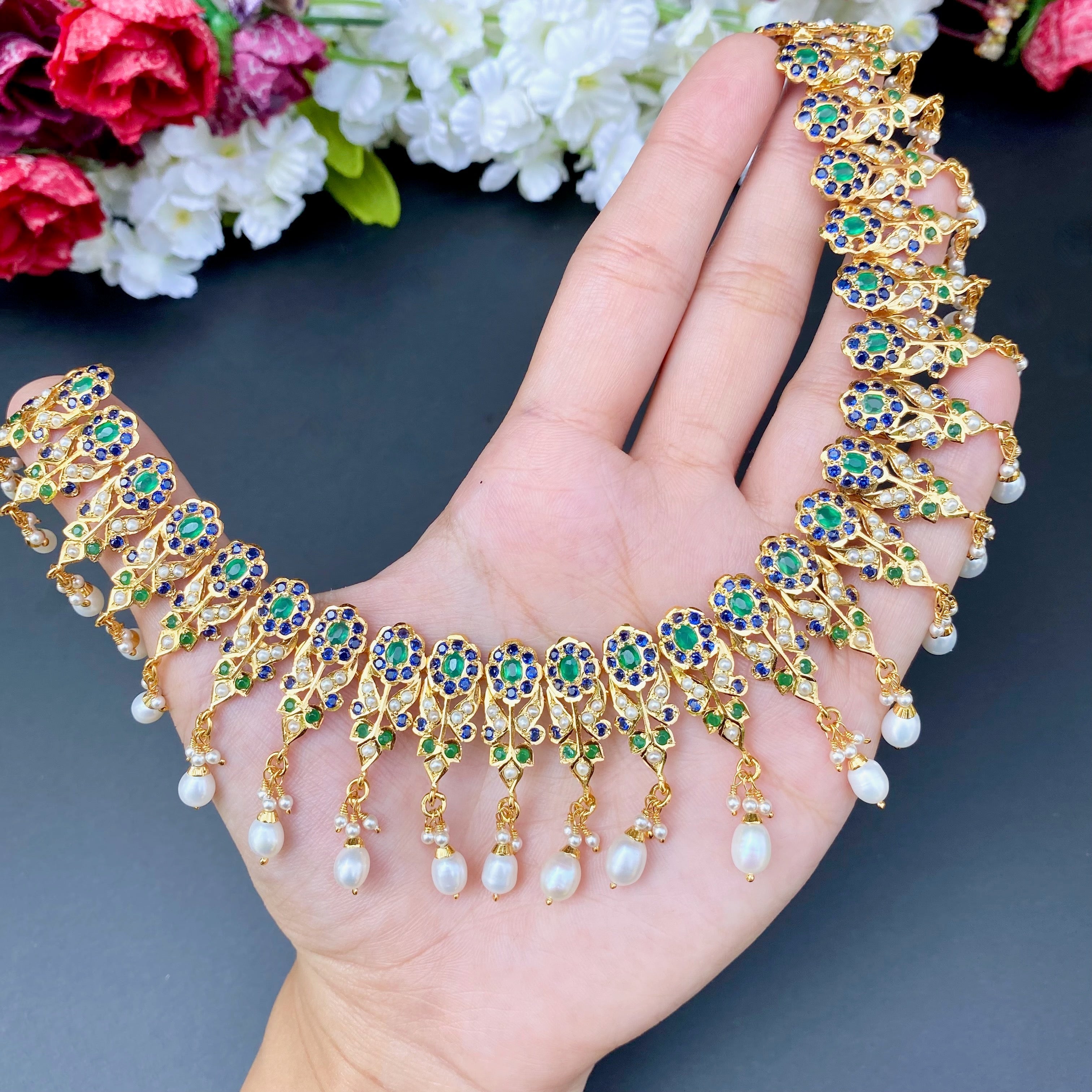 pakistani necklace with jhumka