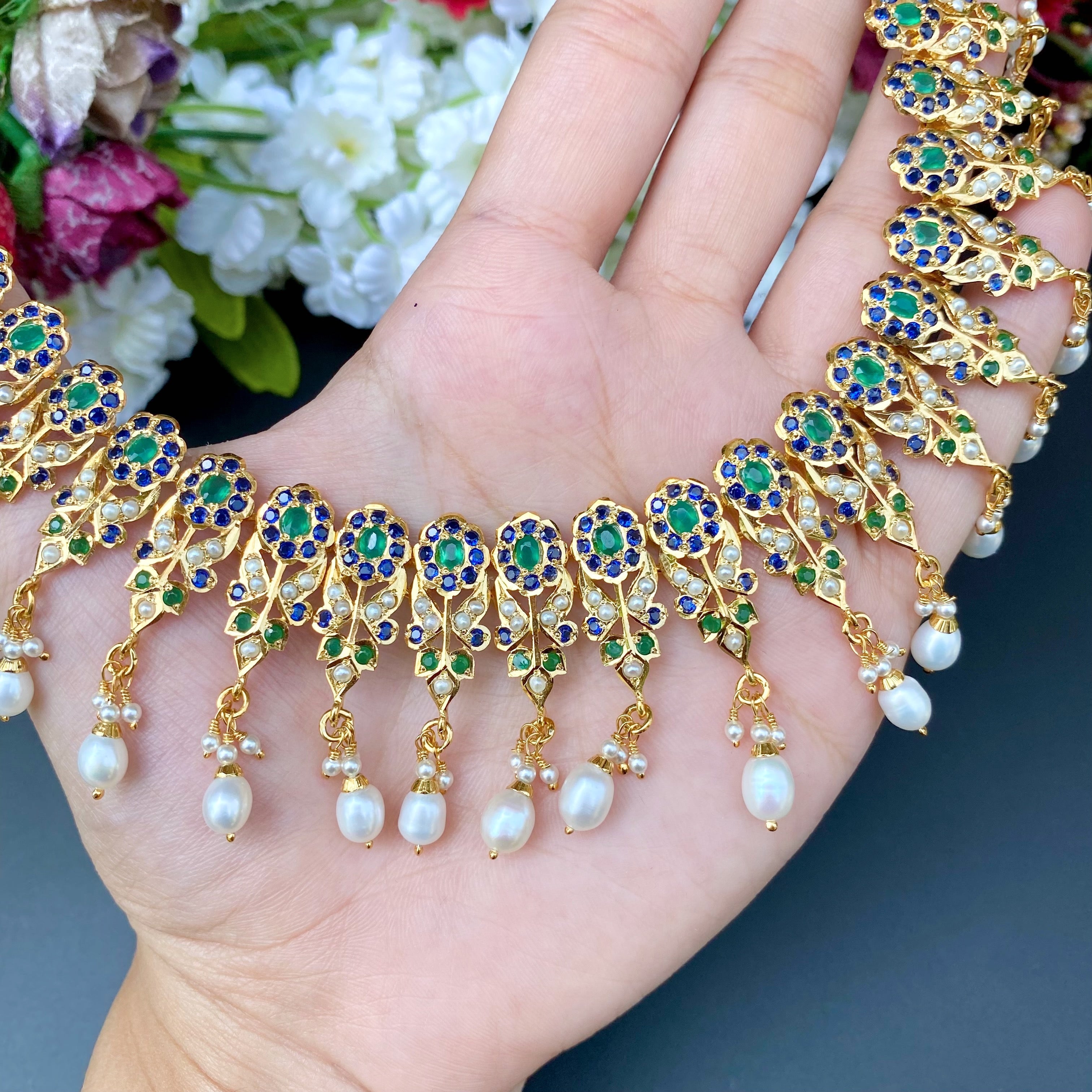 pakistani necklace with jhumka