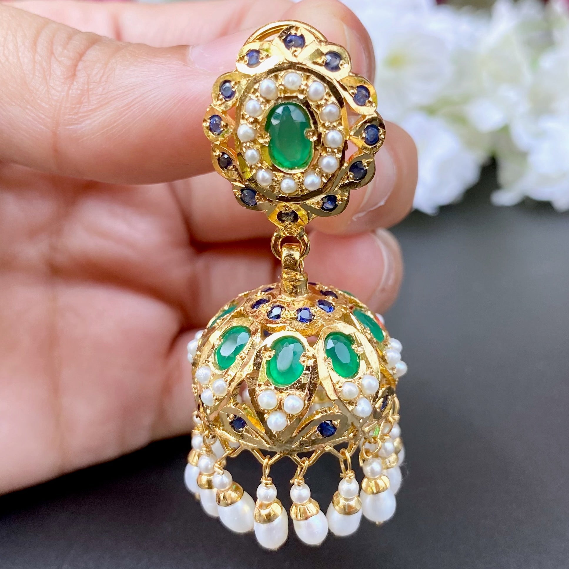 pakistani necklace with jhumka