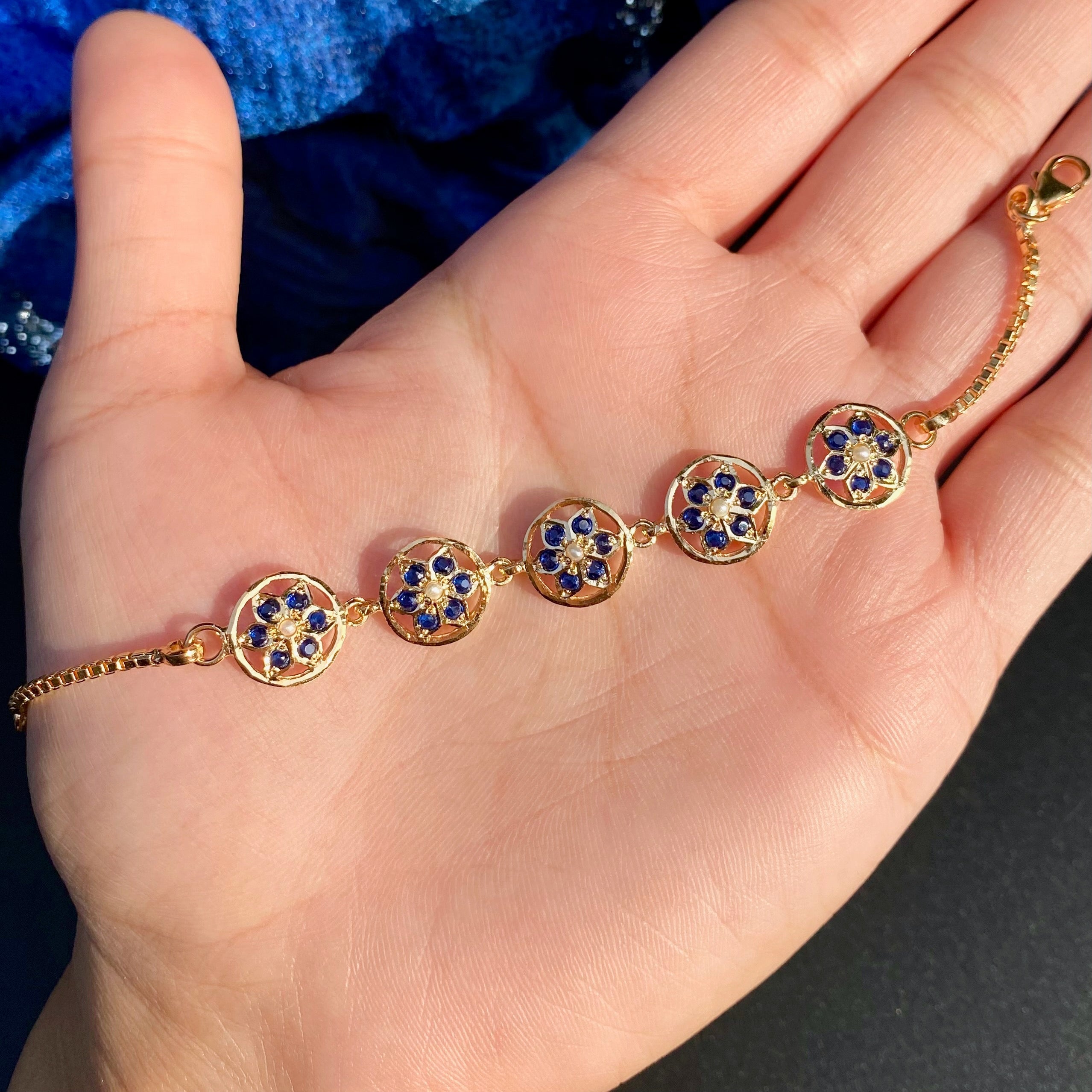 delicate sapphire stackable bracelet