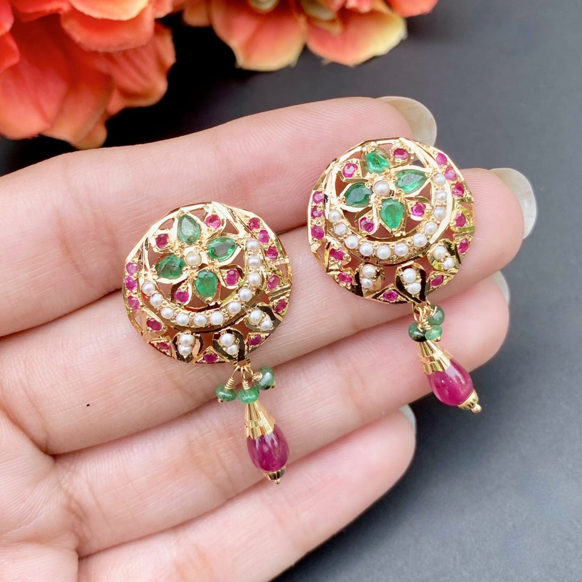 indian choker with pearls