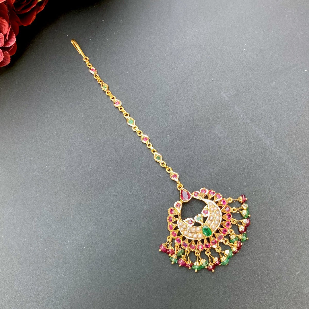 ruby emerald tikka gold