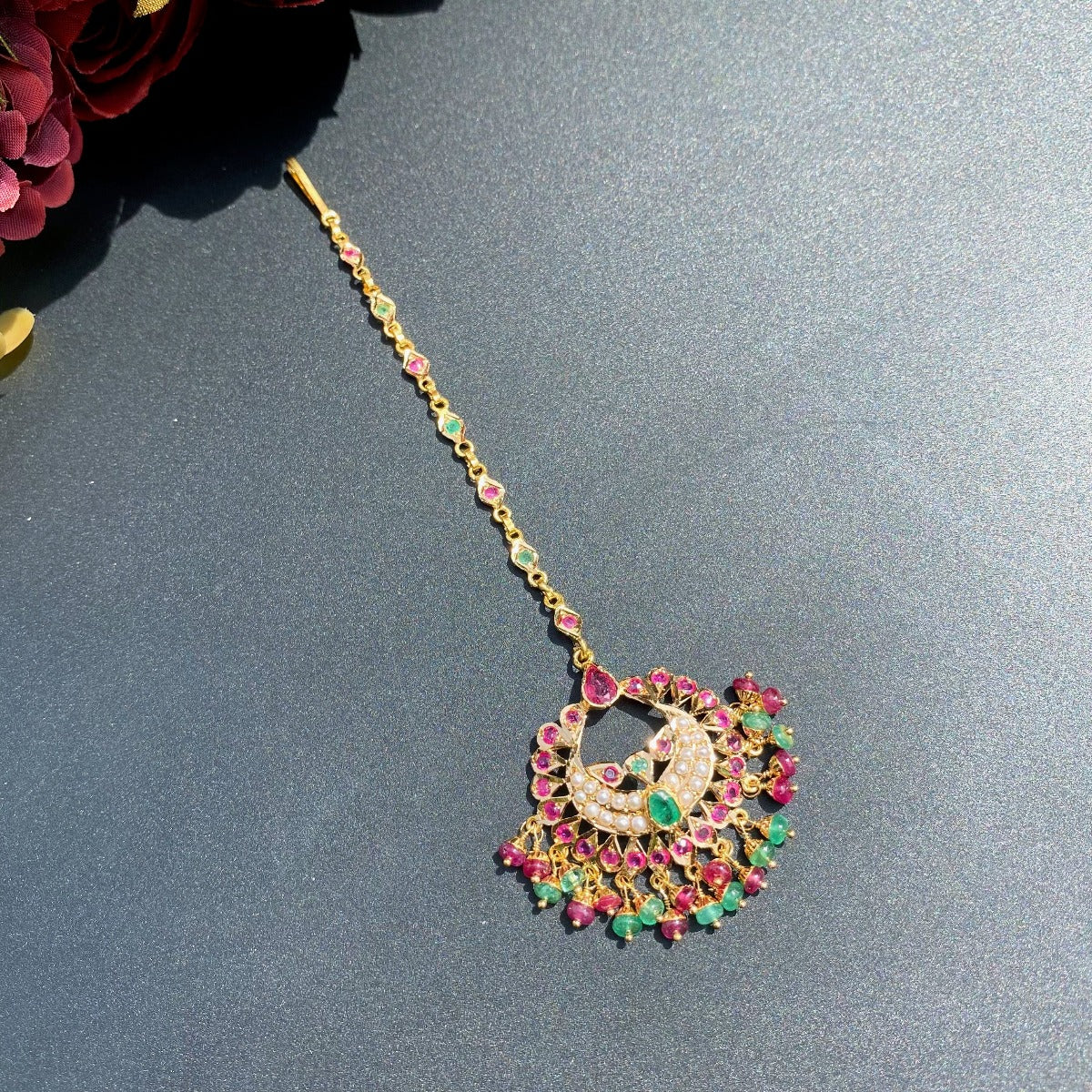 ruby emerald tikka gold