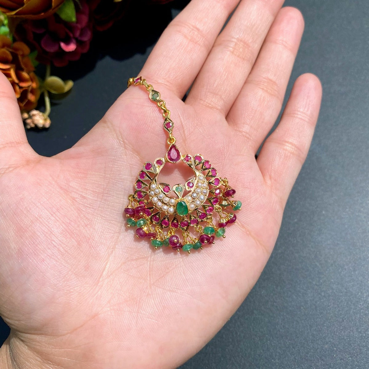 ruby emerald tikka gold