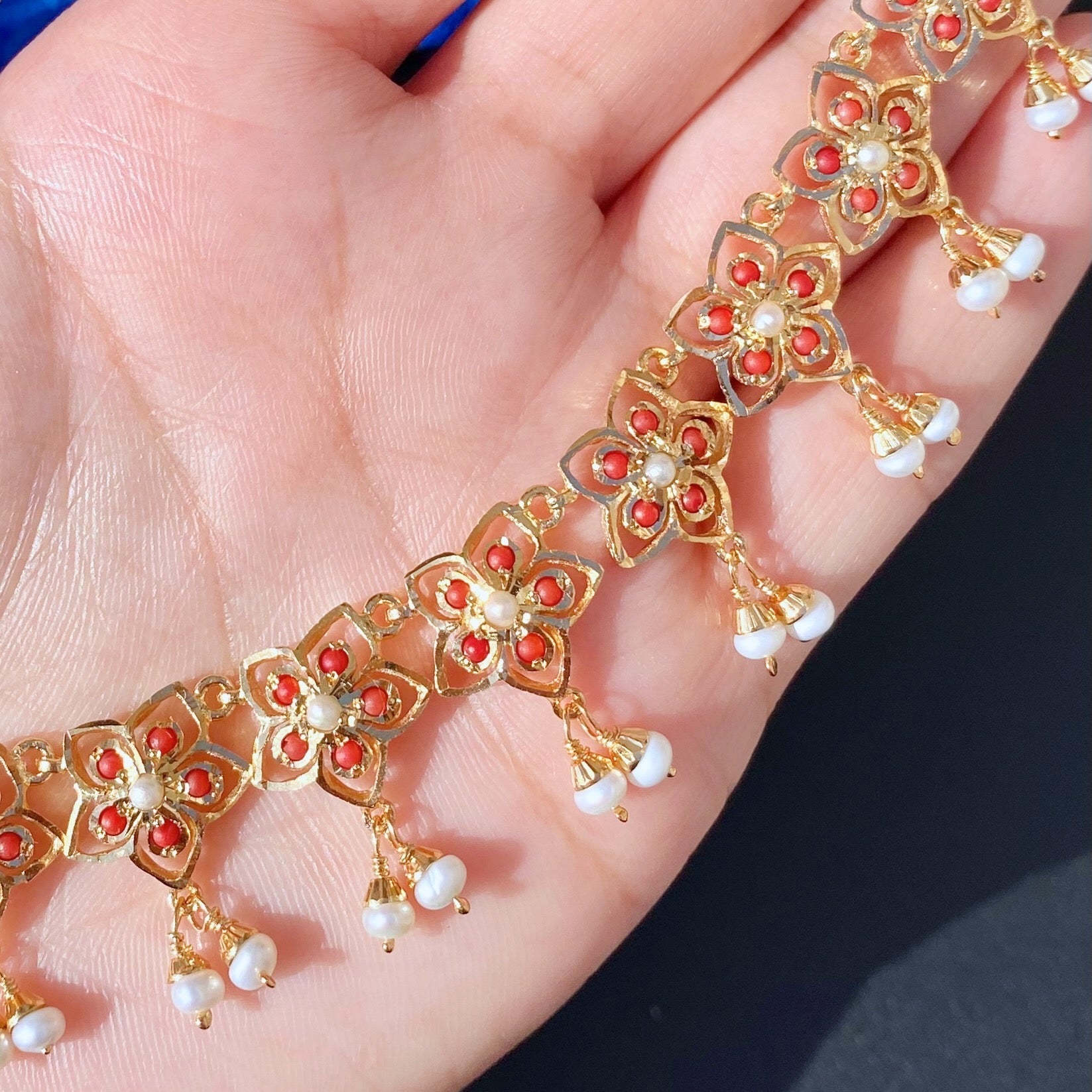 womens coral necklace