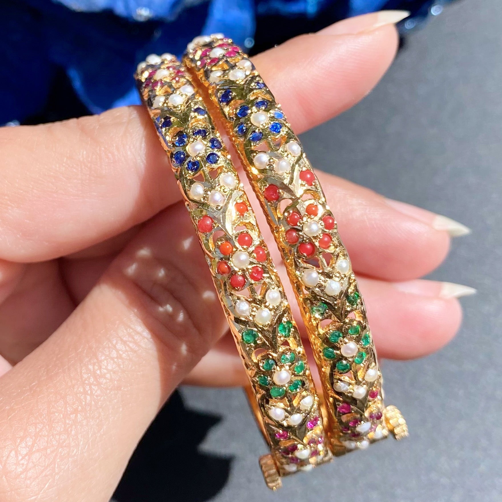 pakistani navaratna bangles for women