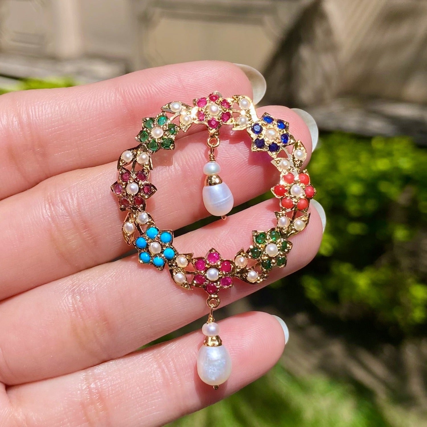 Floral Navaratna Tops