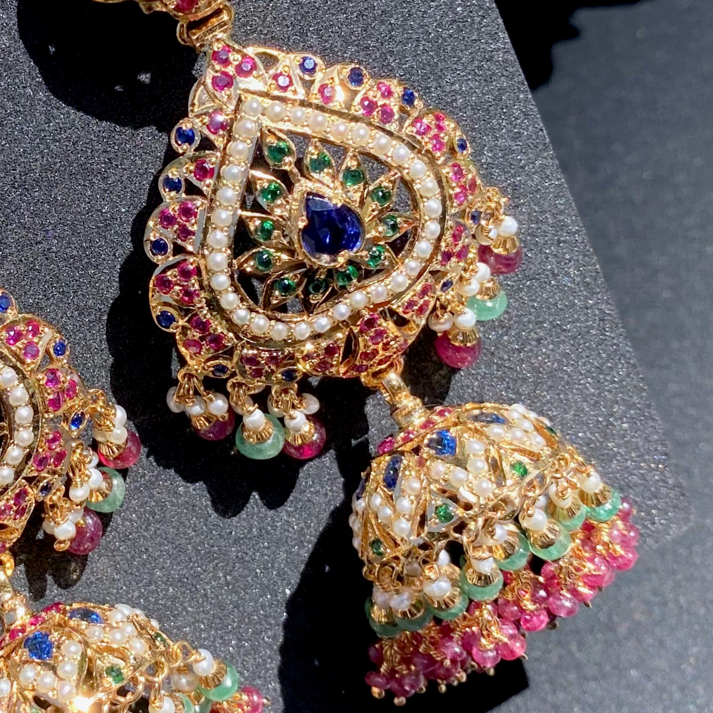 bridal necklace with jhumkas