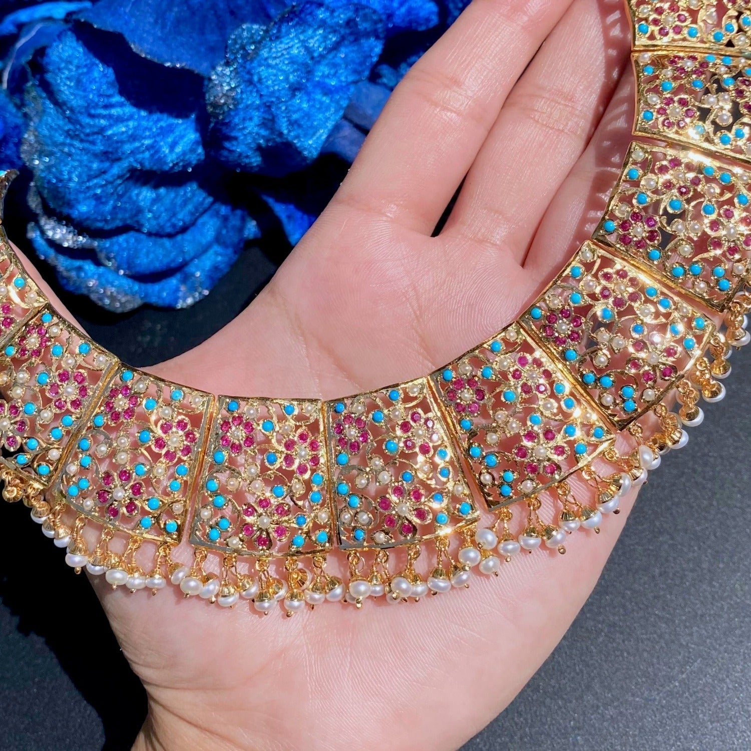 indian feroza necklace chicago