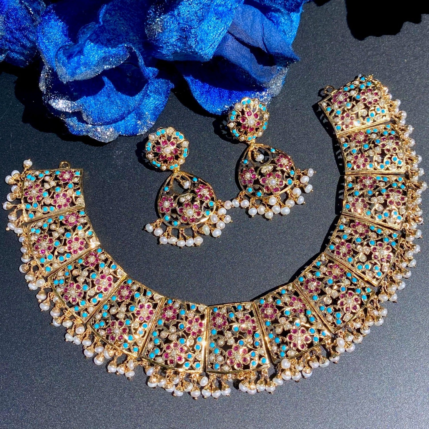 indian feroza necklace chicago