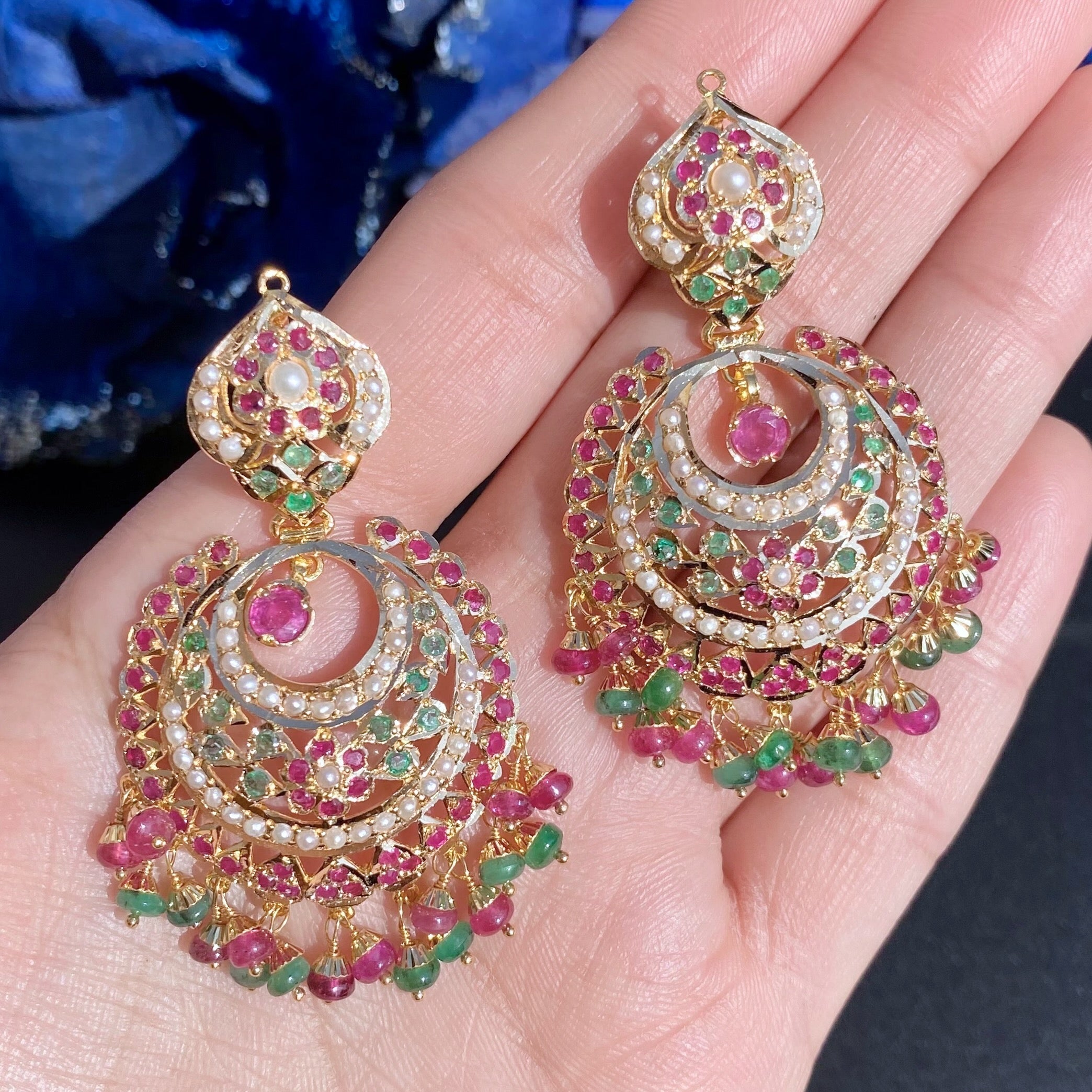 long necklace set gold