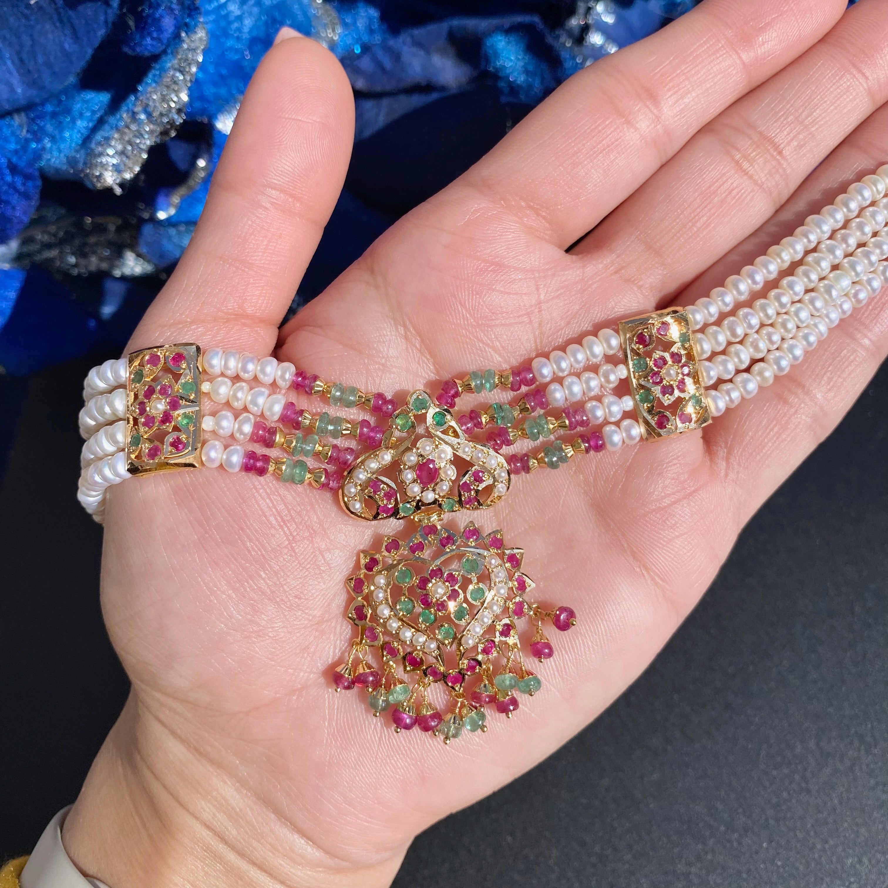 indian gold choker set