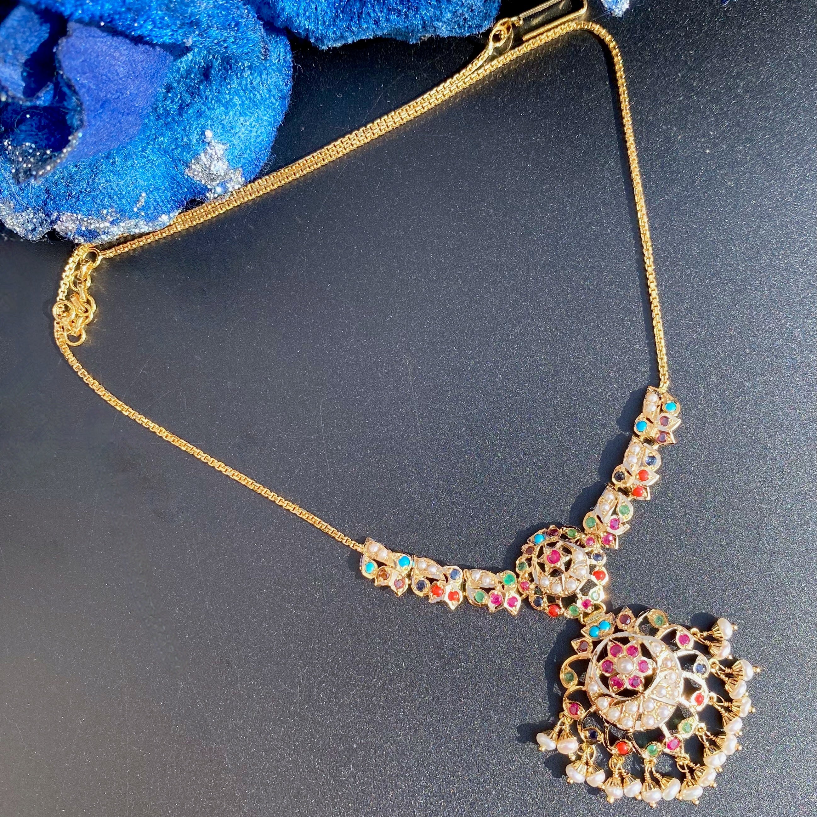 light weight navratna gold set