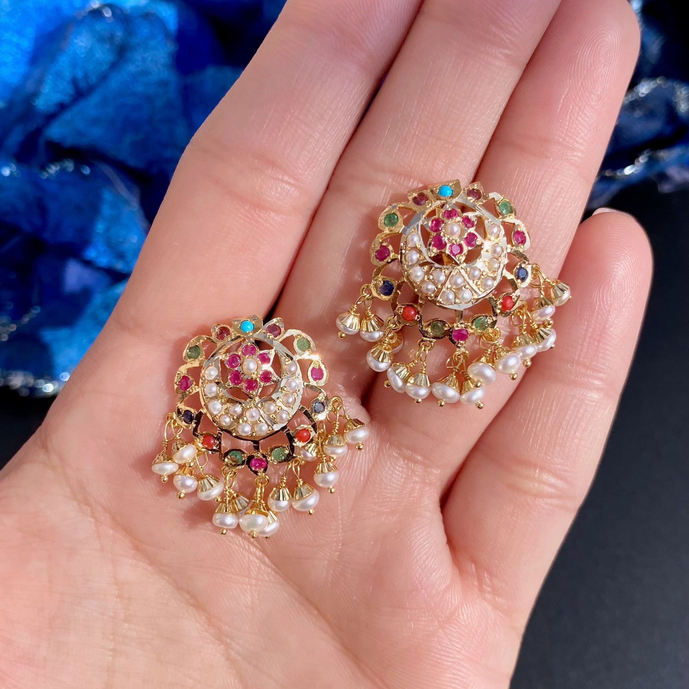 light weight navratna gold set