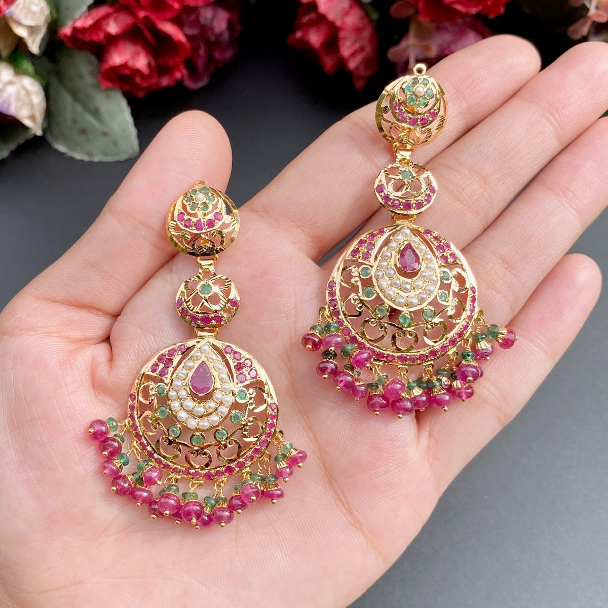 jadau rod set in 22 carat gold
