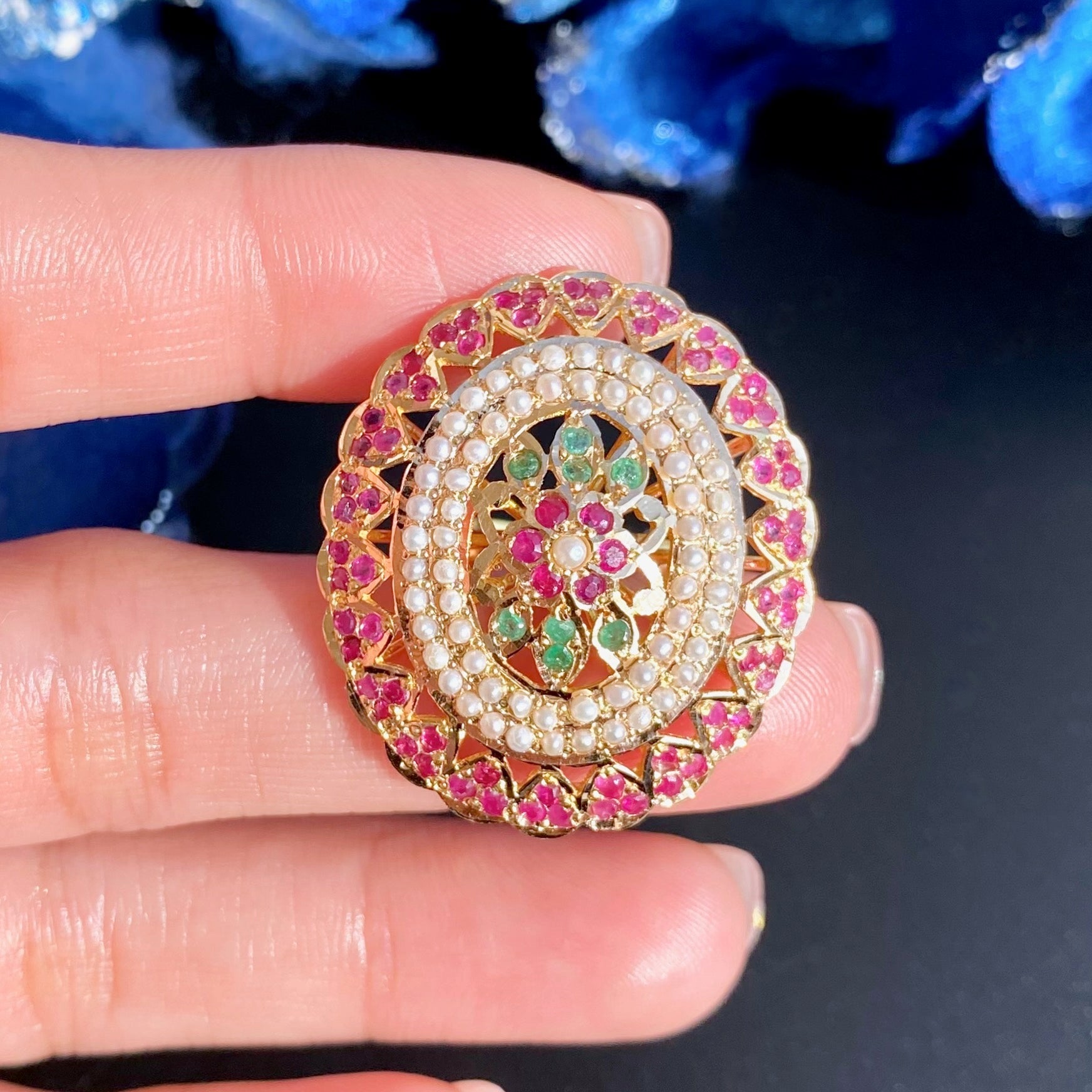 womens cocktail ring gold