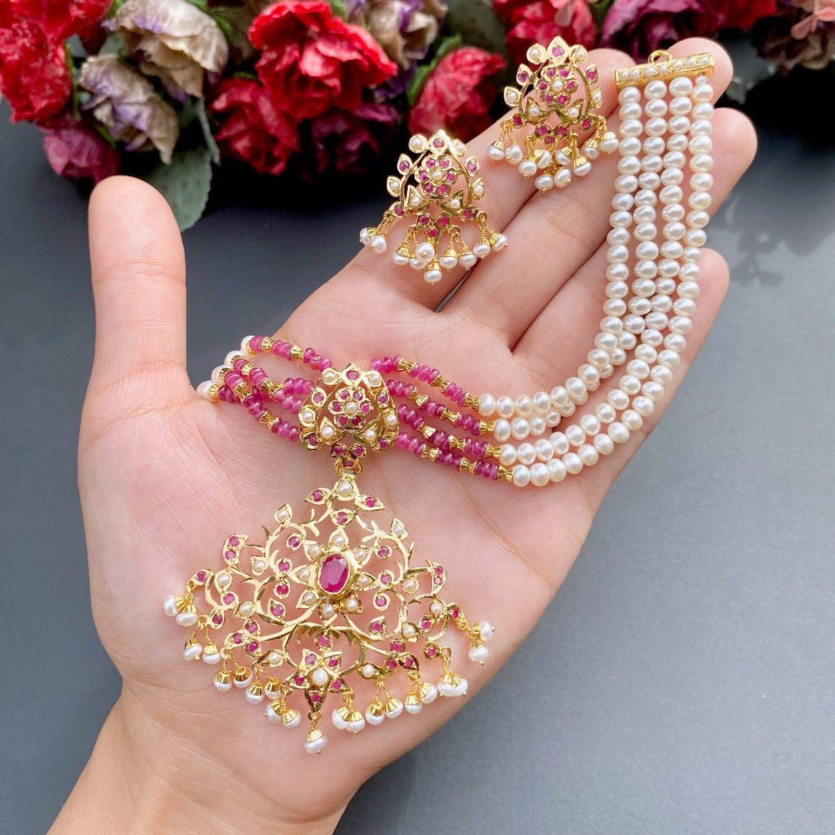 light weight indian gold choker