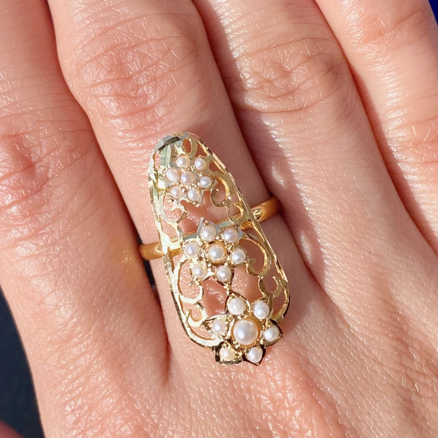 pearl ring gold