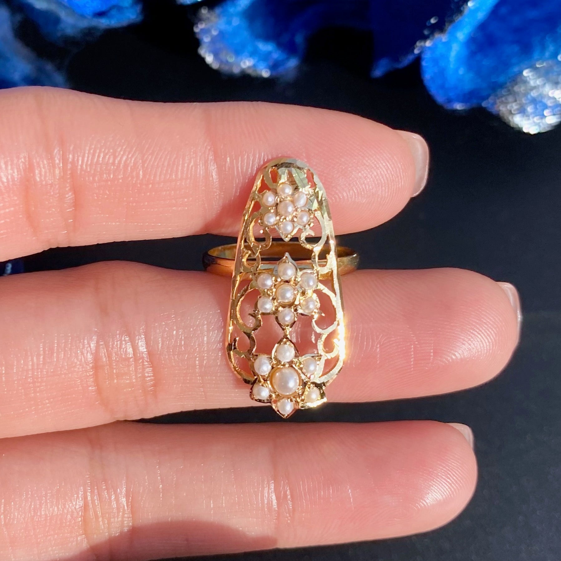 oppulent pearl ring gold