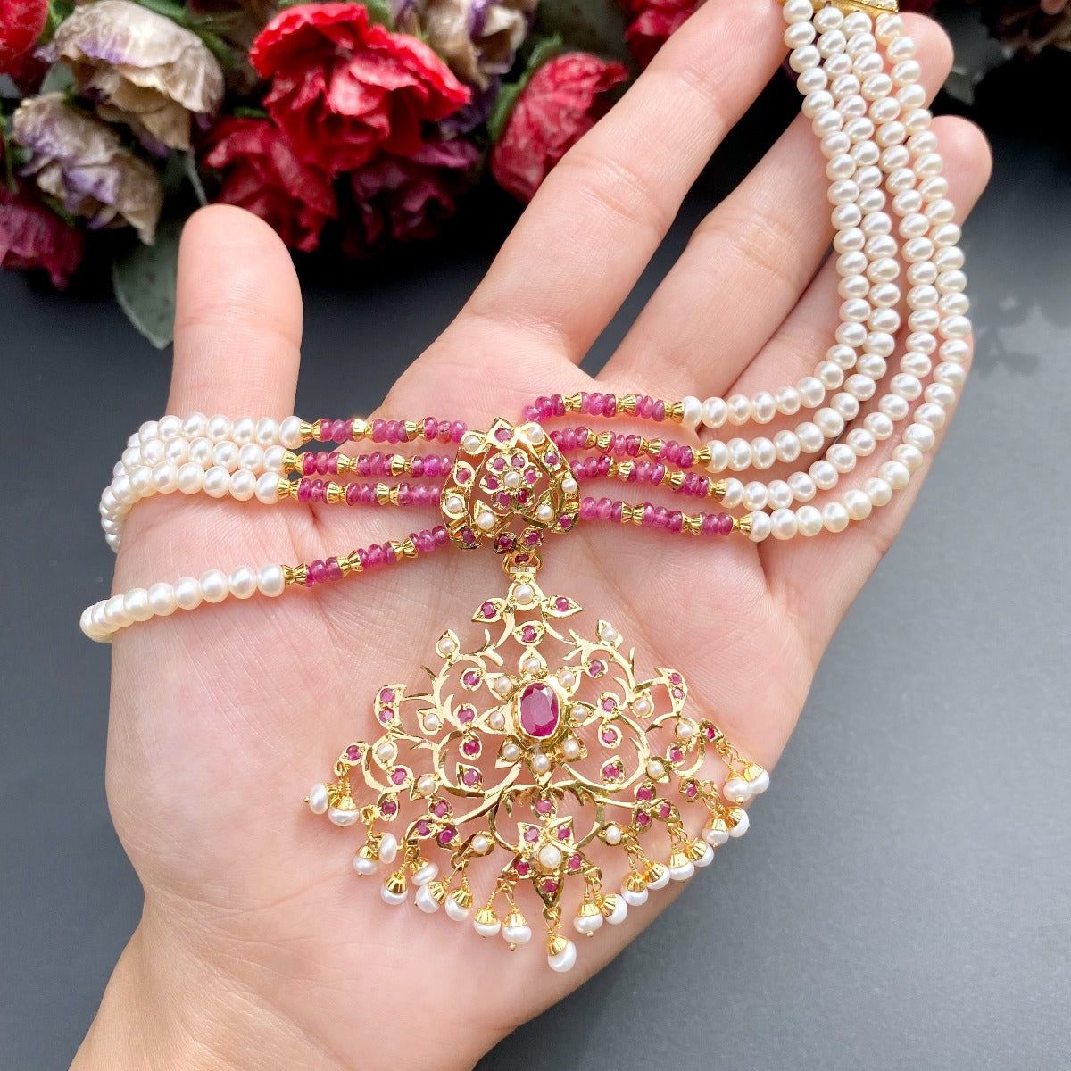 light weight indian gold choker